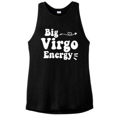 Big Virgo Energy Groovy Zodiac Sign Astrology Horoscope Cool Gift Ladies PosiCharge Tri-Blend Wicking Tank