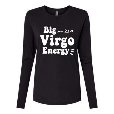 Big Virgo Energy Groovy Zodiac Sign Astrology Horoscope Cool Gift Womens Cotton Relaxed Long Sleeve T-Shirt