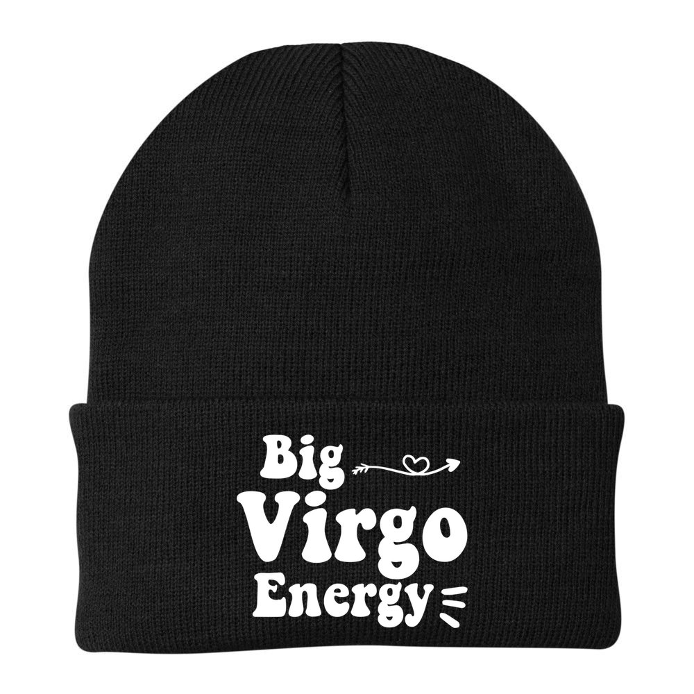 Big Virgo Energy Groovy Zodiac Sign Astrology Horoscope Cool Gift Beanie