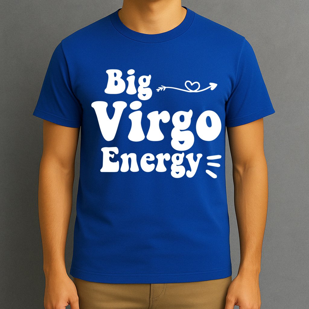 Big Virgo Energy Groovy Zodiac Sign Astrology Horoscope Cool Gift T-Shirt