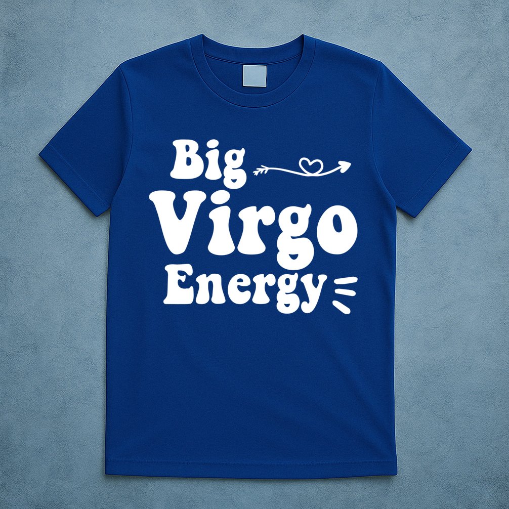 Big Virgo Energy Groovy Zodiac Sign Astrology Horoscope Cool Gift T-Shirt