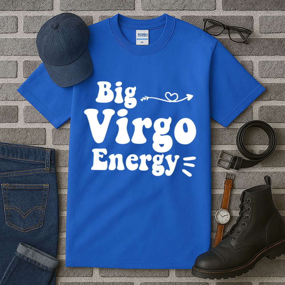 Big Virgo Energy Groovy Zodiac Sign Astrology Horoscope Cool Gift Tall T-Shirt