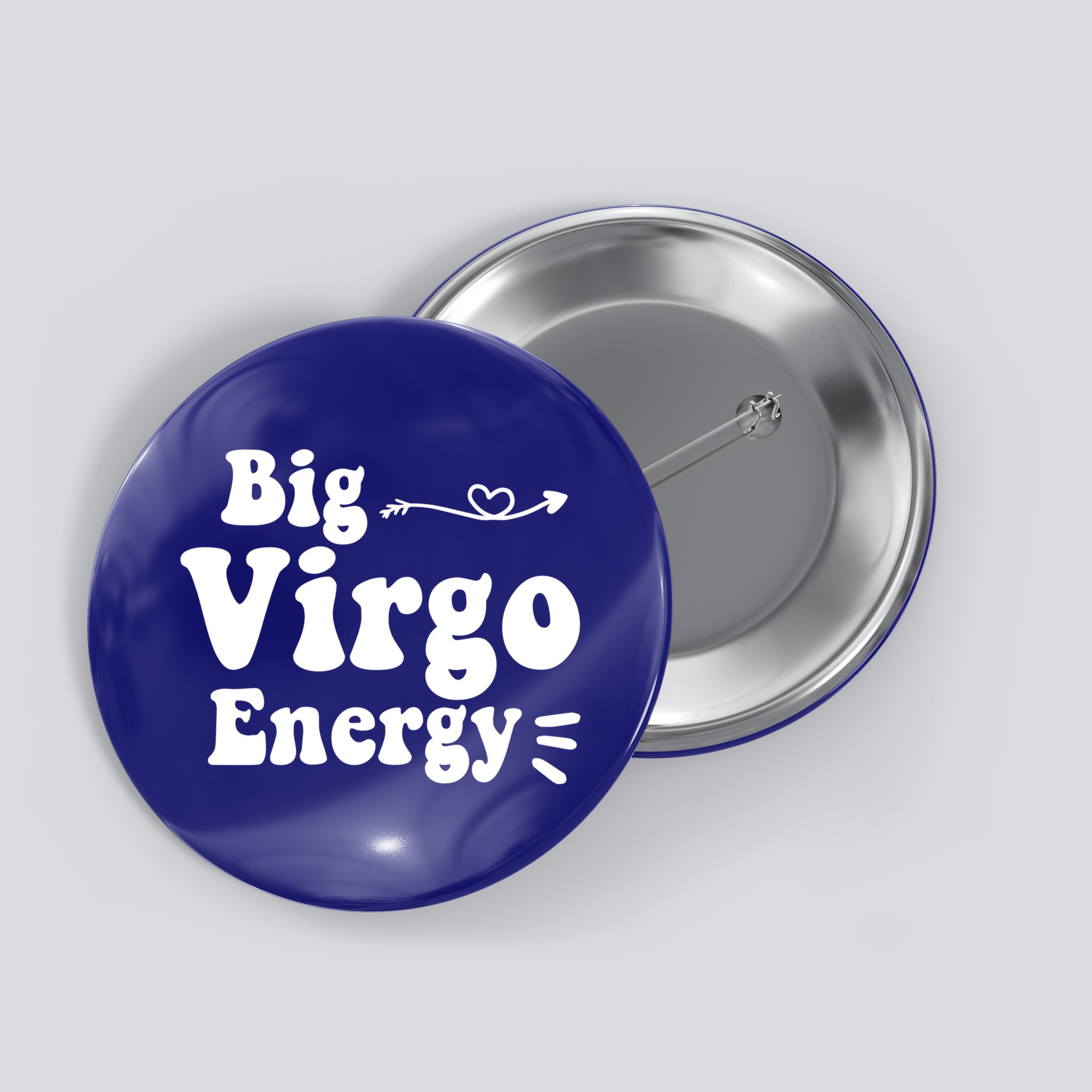 Big Virgo Energy Groovy Zodiac Sign Astrology Horoscope Cool Gift Button