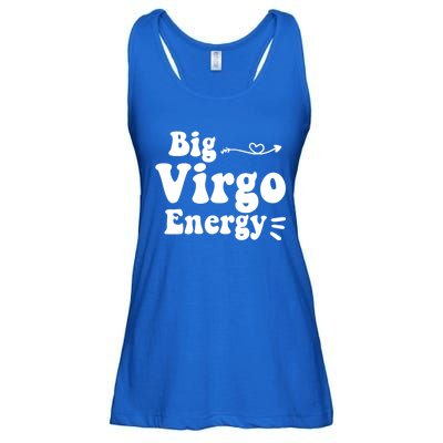 Big Virgo Energy Groovy Zodiac Sign Astrology Horoscope Cool Gift Ladies Essential Flowy Tank