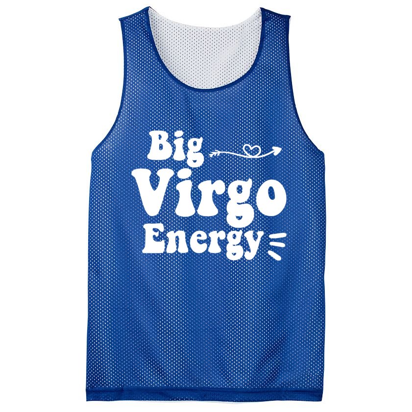 Big Virgo Energy Groovy Zodiac Sign Astrology Horoscope Cool Gift Mesh Reversible Basketball Jersey Tank