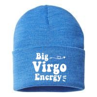 Big Virgo Energy Groovy Zodiac Sign Astrology Horoscope Cool Gift Sustainable Knit Beanie