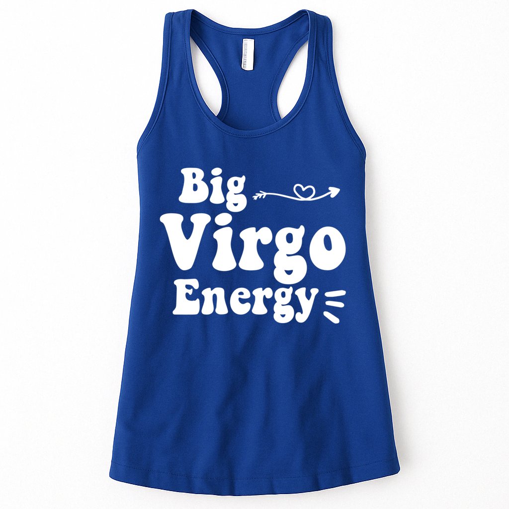 Big Virgo Energy Groovy Zodiac Sign Astrology Horoscope Cool Gift Womens Tank Top