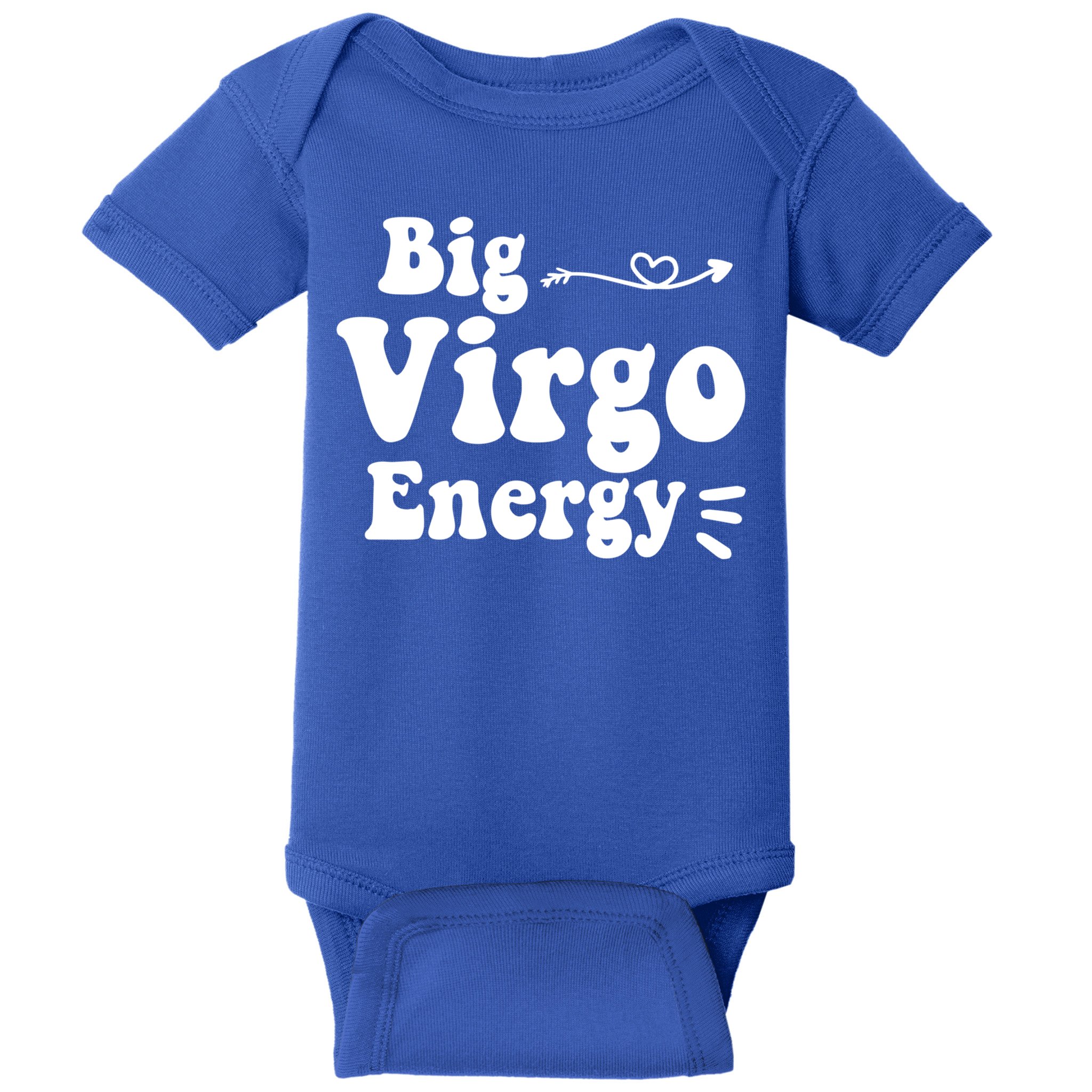 Big Virgo Energy Groovy Zodiac Sign Astrology Horoscope Cool Gift Baby Bodysuit