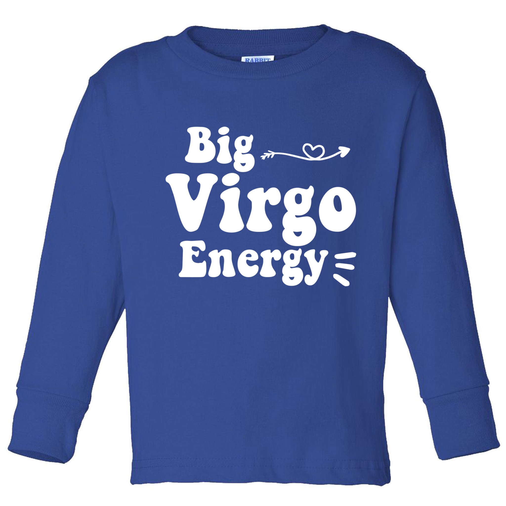 Big Virgo Energy Groovy Zodiac Sign Astrology Horoscope Cool Gift Toddler Long Sleeve Shirt