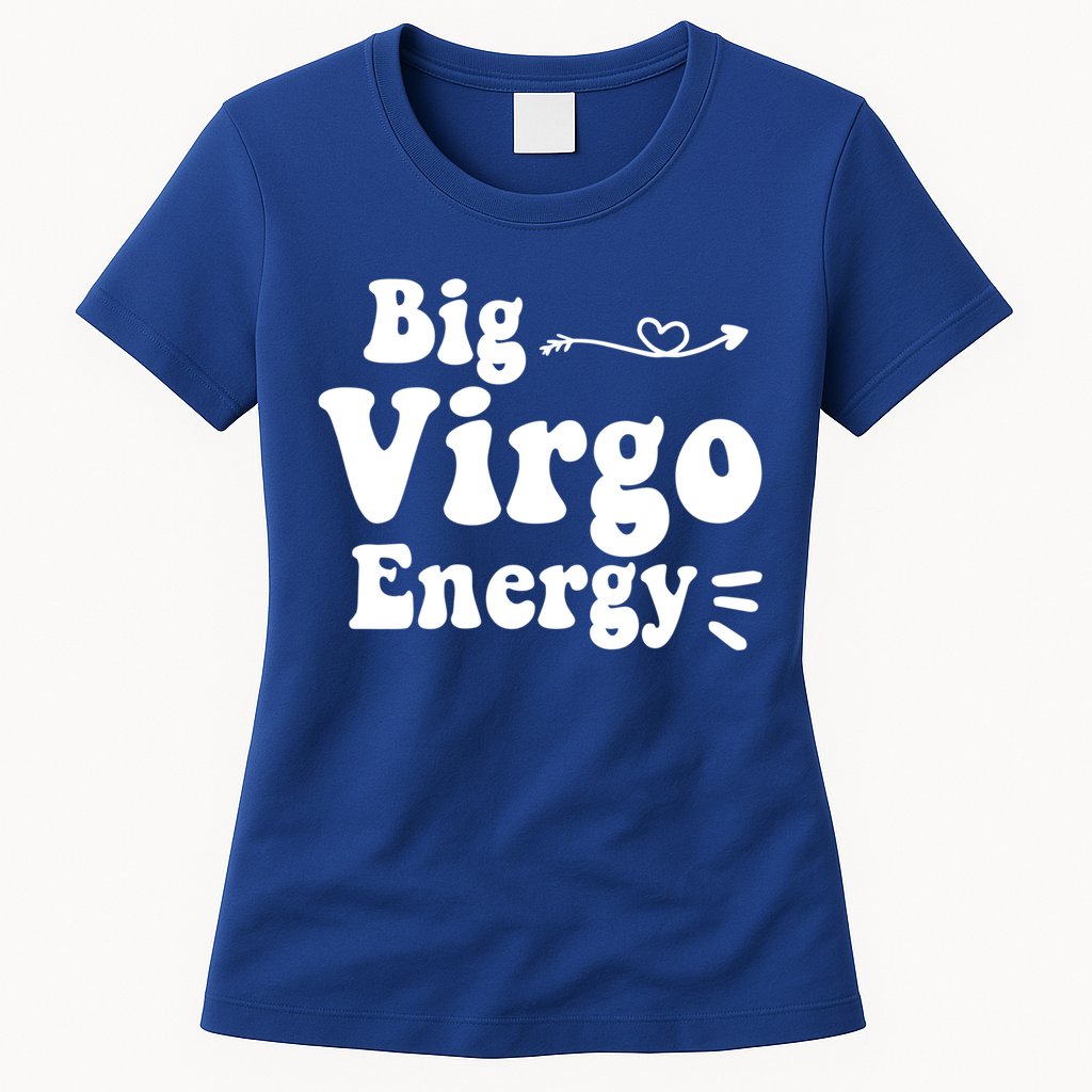 Big Virgo Energy Groovy Zodiac Sign Astrology Horoscope Cool Gift Womens T-Shirt