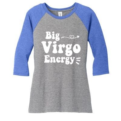 Big Virgo Energy Groovy Zodiac Sign Astrology Horoscope Cool Gift Women's Tri-Blend 3/4-Sleeve Raglan Shirt