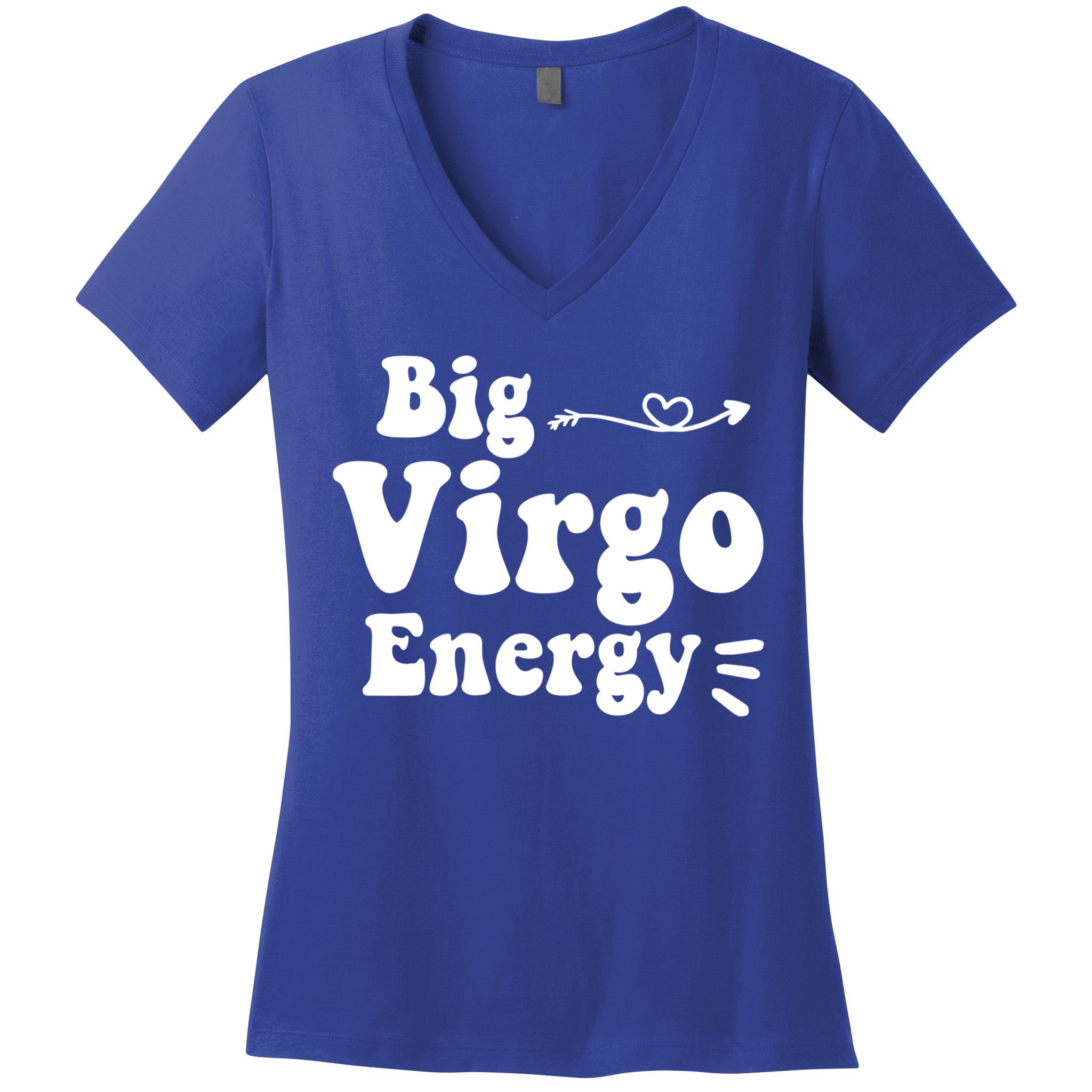Big Virgo Energy Groovy Zodiac Sign Astrology Horoscope Cool Gift Women's V-Neck T-Shirt