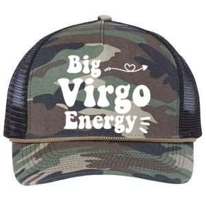 Big Virgo Energy Groovy Zodiac Sign Astrology Horoscope Cool Gift Retro Rope Trucker Hat Cap