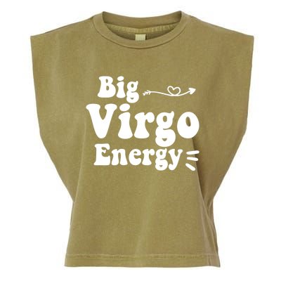 Big Virgo Energy Groovy Zodiac Sign Astrology Horoscope Cool Gift Garment-Dyed Women's Muscle Tee