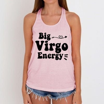 Big Virgo Energy Groovy Zodiac Sign Astrology Horoscope Cool Gift Women's Knotted Racerback Tank