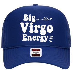 Big Virgo Energy Groovy Zodiac Sign Astrology Horoscope Cool Gift High Crown Mesh Back Trucker Hat