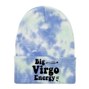 Big Virgo Energy Groovy Zodiac Sign Astrology Horoscope Cool Gift Tie Dye 12in Knit Beanie