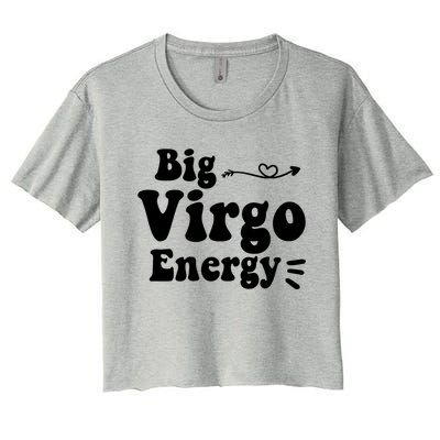 Big Virgo Energy Groovy Zodiac Sign Astrology Horoscope Cool Gift Women's Crop Top Tee