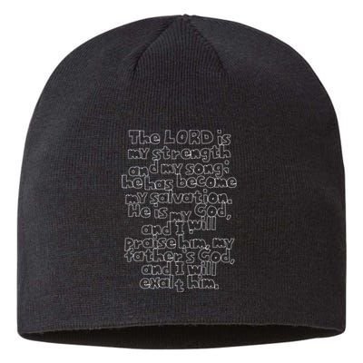 Bible Verse Exodus 152 In Dotted Phrases Sustainable Beanie