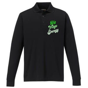 Big Virgo Energy Virgo Birthday Zodiac Sign Performance Long Sleeve Polo