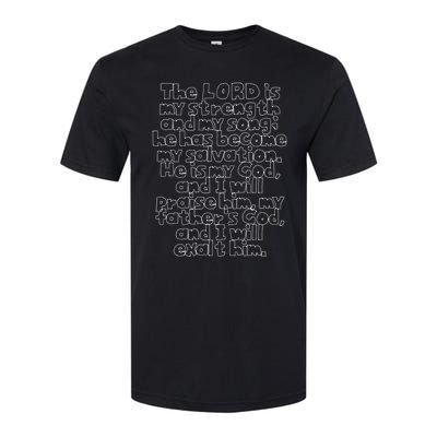 Bible Verse Exodus 152 In Dotted Phrases Softstyle CVC T-Shirt