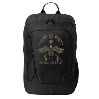 Bible Verse Eagle Psalm 914 Christian Saying Religious City Backpack