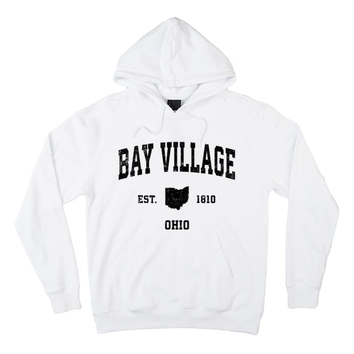 Bay Village Est 1810 Ohio Oh Vintage Athletic Sports Design Hoodie