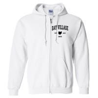 Bay Village Est 1810 Ohio Oh Vintage Athletic Sports Design Full Zip Hoodie