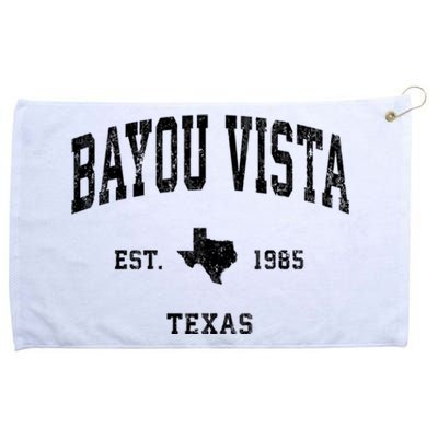 Bayou Vista Est 1985 Texas Tx Vintage Athletic Sports Design Grommeted Golf Towel