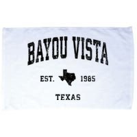 Bayou Vista Est 1985 Texas Tx Vintage Athletic Sports Design Microfiber Hand Towel