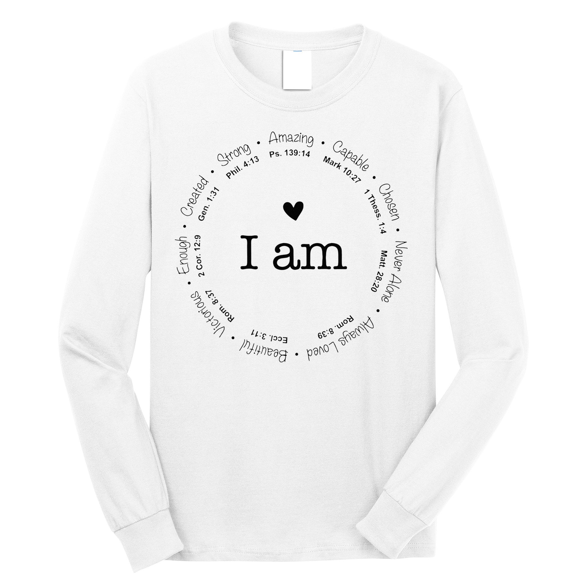 Bible Verse Faith Based Christian I Am A Christian Long Sleeve Shirt