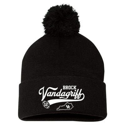 Brock Vandagriff Flair Script Pom Pom 12in Knit Beanie