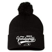 Brock Vandagriff Flair Script Pom Pom 12in Knit Beanie