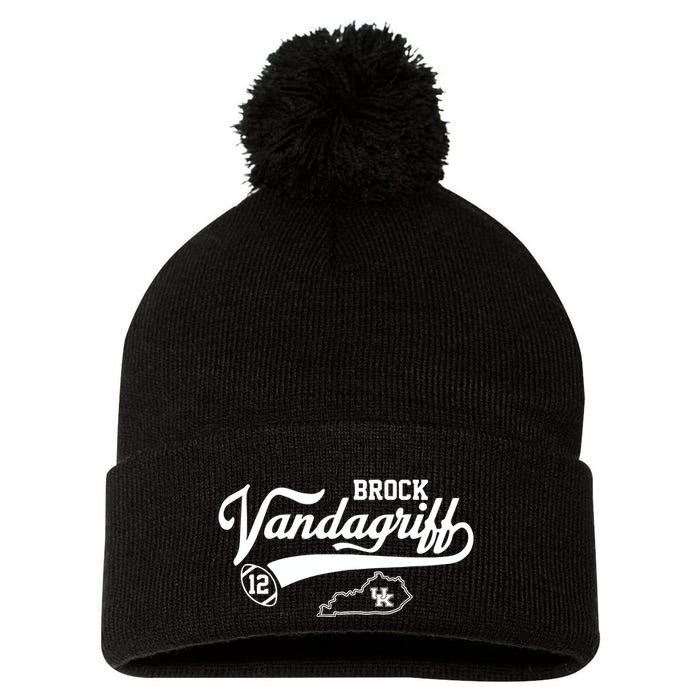 Brock Vandagriff Flair Script Pom Pom 12in Knit Beanie