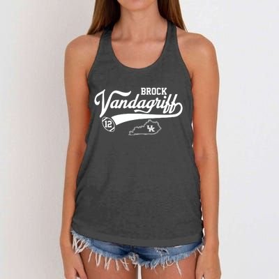 Brock Vandagriff Flair Script Women's Knotted Racerback Tank