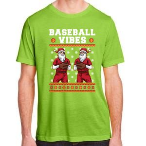 Baseball Vibes Funny Santa Claus Baseball Player Christmas Cute Gift Adult ChromaSoft Performance T-Shirt