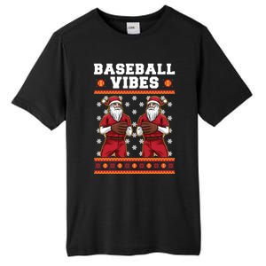 Baseball Vibes Funny Santa Claus Baseball Player Christmas Cute Gift Tall Fusion ChromaSoft Performance T-Shirt