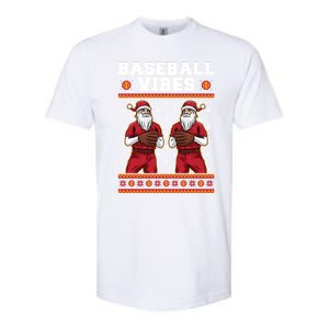 Baseball Vibes Funny Santa Claus Baseball Player Christmas Cute Gift Softstyle CVC T-Shirt