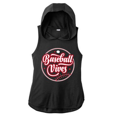 Baseballl Vives Funny Baseball Game Ladies PosiCharge Tri-Blend Wicking Draft Hoodie Tank