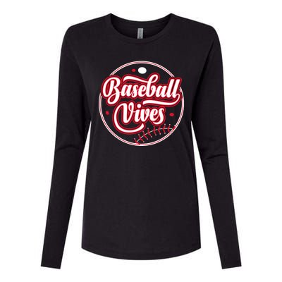 Baseballl Vives Funny Baseball Game Womens Cotton Relaxed Long Sleeve T-Shirt