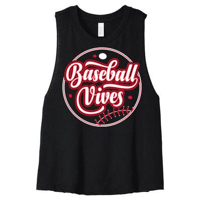 Baseballl Vives Funny Baseball Game Women's Racerback Cropped Tank