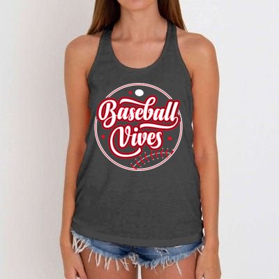 Baseballl Vives Funny Baseball Game Women's Knotted Racerback Tank