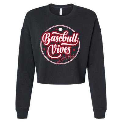 Baseballl Vives Funny Baseball Game Cropped Pullover Crew