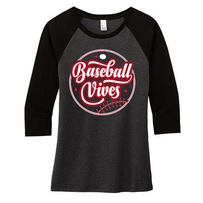 Baseballl Vives Funny Baseball Game Women's Tri-Blend 3/4-Sleeve Raglan Shirt