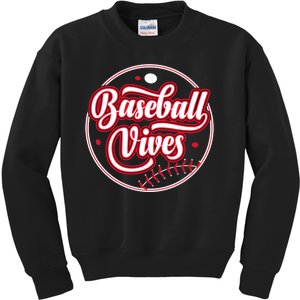 Baseballl Vives Funny Baseball Game Kids Sweatshirt