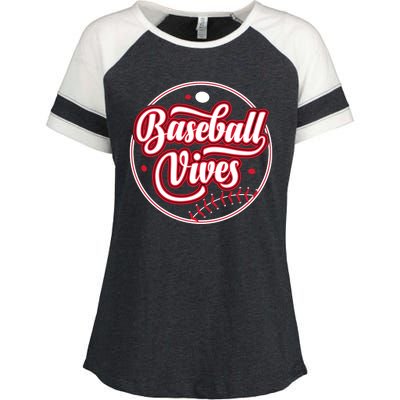 Baseballl Vives Funny Baseball Game Enza Ladies Jersey Colorblock Tee