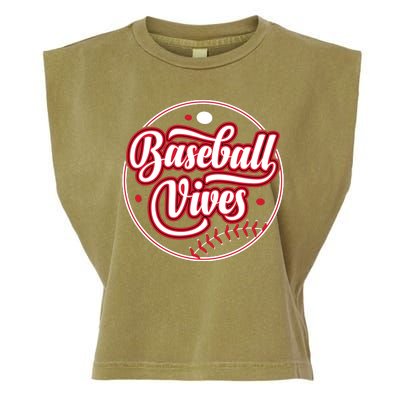 Baseballl Vives Funny Baseball Game Garment-Dyed Women's Muscle Tee