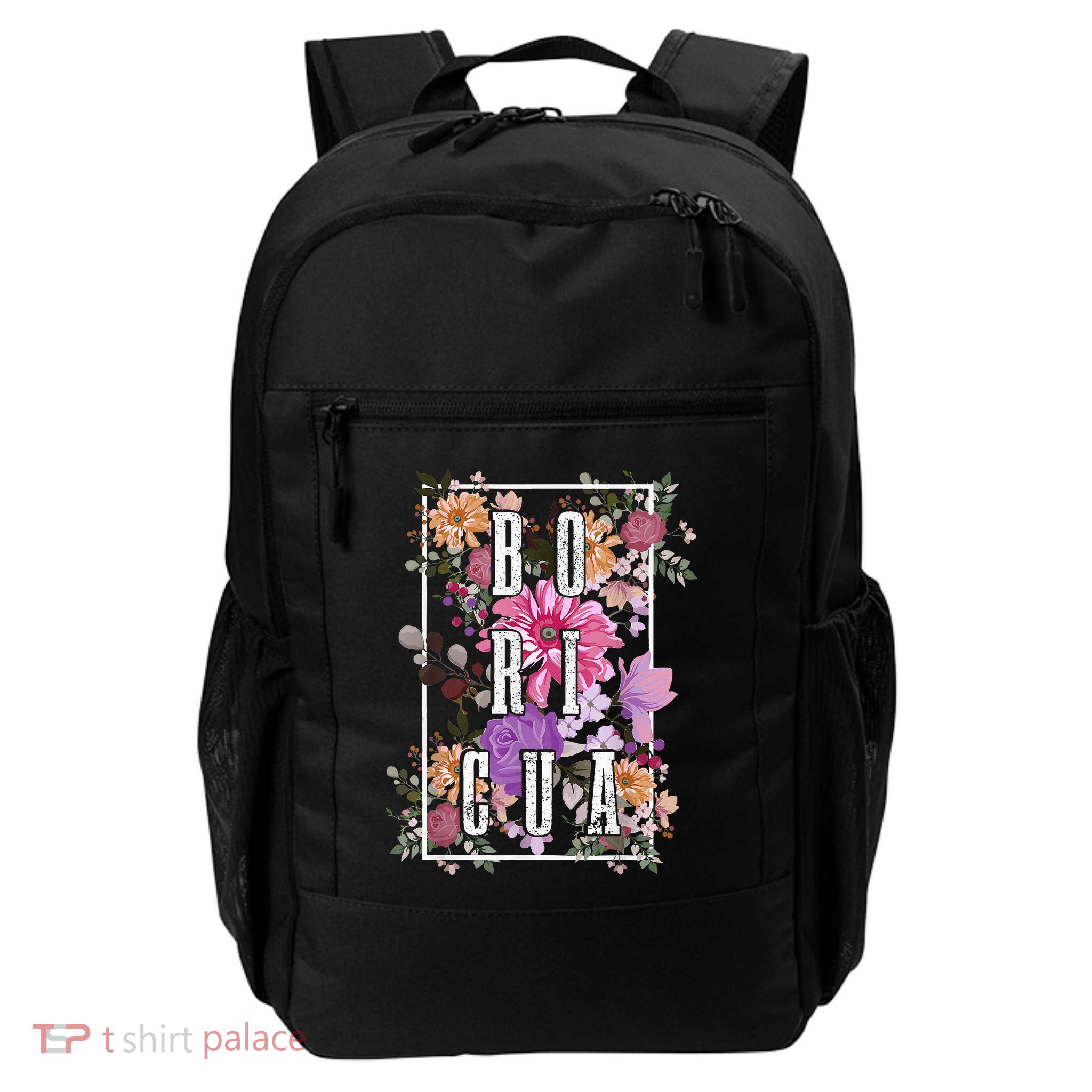 Boricua Vintage Floral Boriken Puerto Rico Rican Pride Backpack
