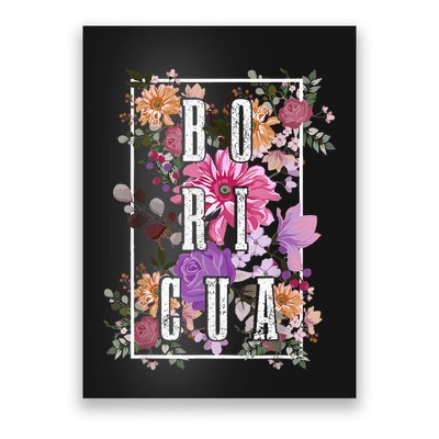 Boricua Vintage Floral Boriken Puerto Rico Rican Pride Poster