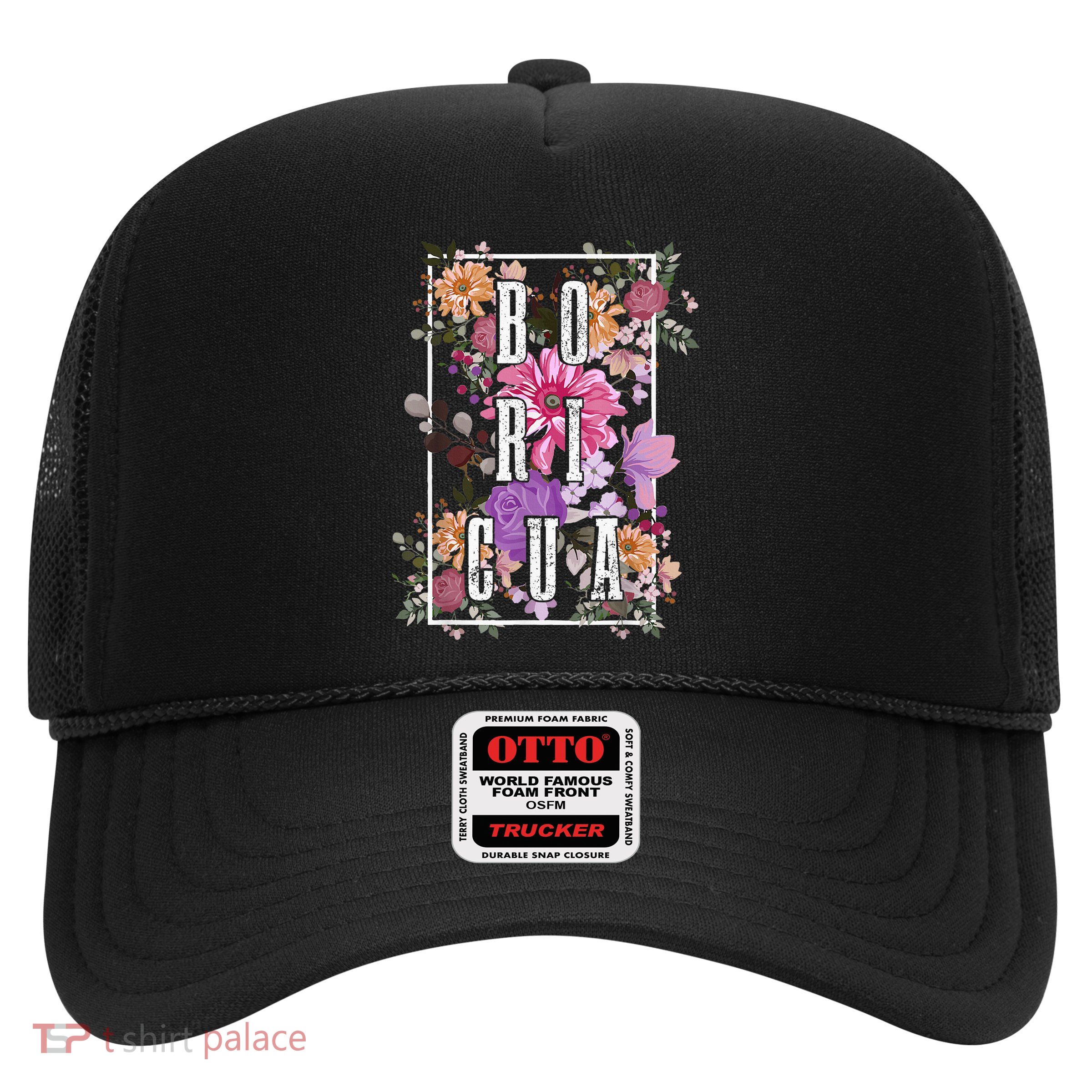 Boricua Vintage Floral Boriken Puerto Rico Rican Pride Trucker Hat